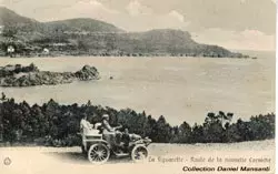 Théoule-sur-Mer, carte postale historique, la route de la Corniche d'Or 